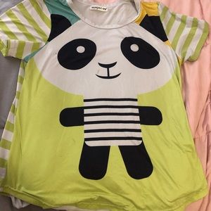Panda pajama set size small
